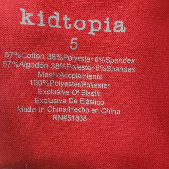 Girl's Sequin Graphic T-Shirt‎ & legging Two Piece Set Size 5  Red white New - Picture 10 of 16